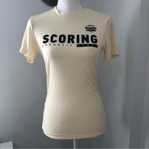 NO BULL Scoring CrossFit Game Event Tshirt Light Yellow Size Small